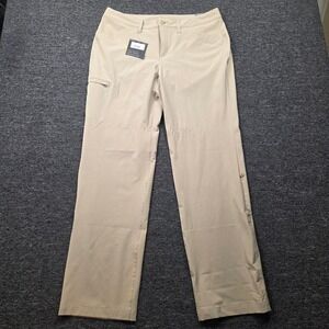 Eddie‎ Bauer Adventurer Pants Womens 12 Khaki Roll Up Convertible Hiking Outdoor